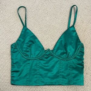 NWOT green crop top